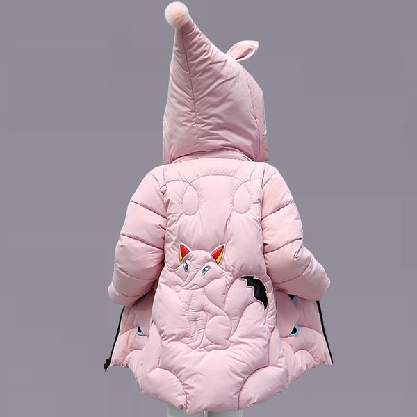 

abesay winter thick jacket for girls cartoon girls parka hooded coat for kids teenage autumn clothing 6 8 12 years, Blue;gray