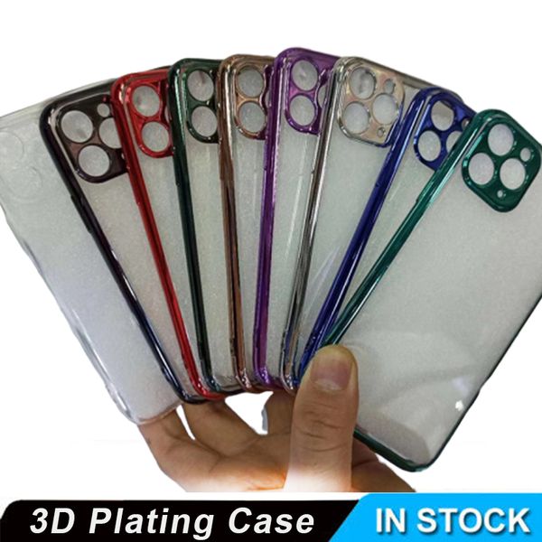 

plating case for iphone 11 pro max xs max xr x 8 7 6s 6 plus camera lens protective silicone soft cover