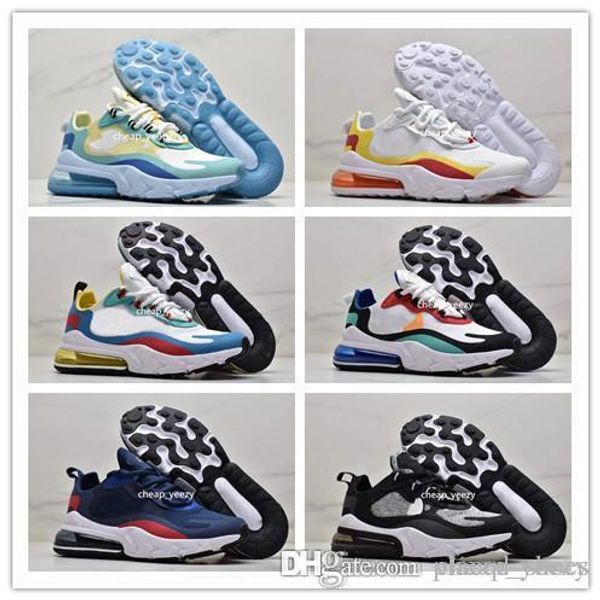 

2019 new 270s react bauhaus hyper pink bright violet armors black and off noir women men running shoes designer trainers big size us13