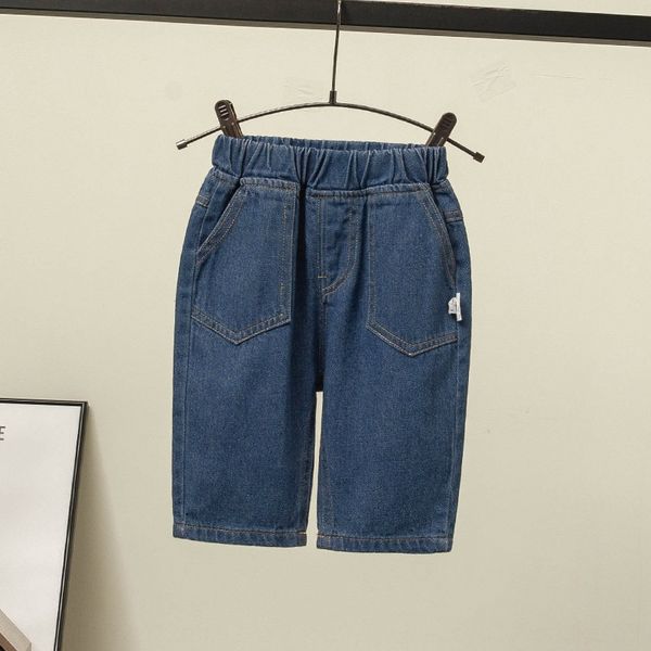 

boy's jeans children's panty panty pants children's thin jeans 2020 baby's fashionable casual baby's foreign style, Blue