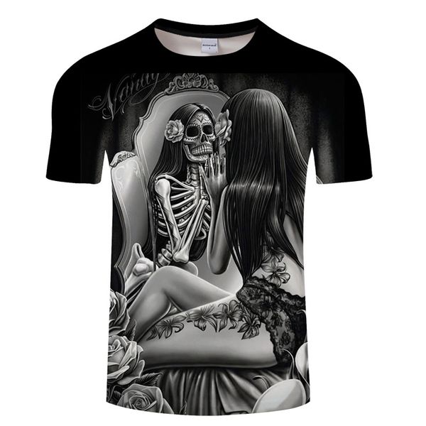 

юношеская жизнеспособность camiseta прохладная уличная одежда мужчины camiseta мужская футболка череп футболки футболка для хип хопа негабар, White;black