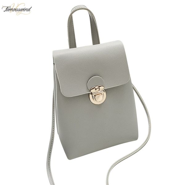 

new women lock buckle solid color collision small square bag pu single pu shoulder messenger bags bolsas feminina