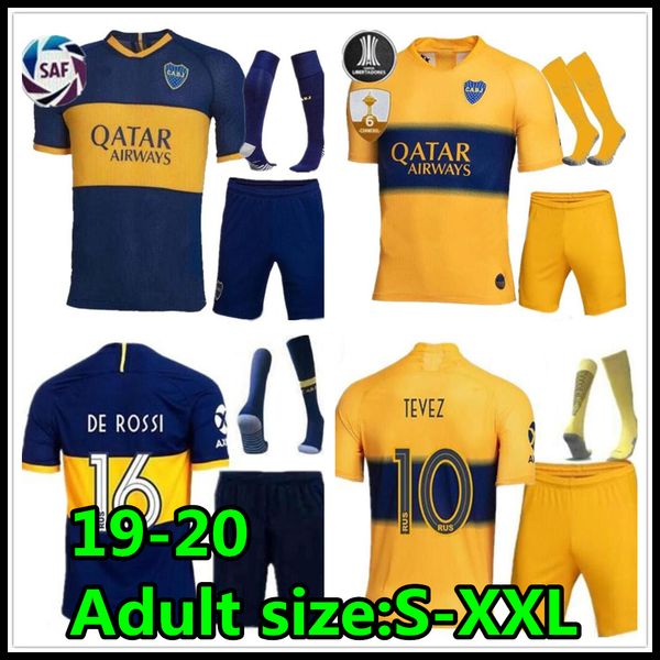 

2019 20 boca juniors home soccer uniforms de rossi carlitos 19 20 boca juniors soccer jersey shorts + socks boca football soccer jerseys, Black