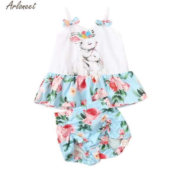 

2020 весна лето хлопок новорожденный младенец девочка одежда печати малыша жилет топы+цветочные шорты 12 марта #, White