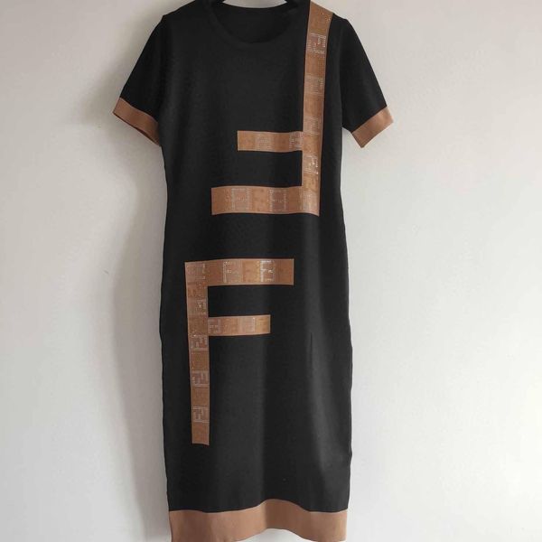 

женские дизайнерские платья дам бренд письмо печать юбки женщин случайные летние платья мода стиль роскошные 2020 новый стиль горячее надува, Black;gray