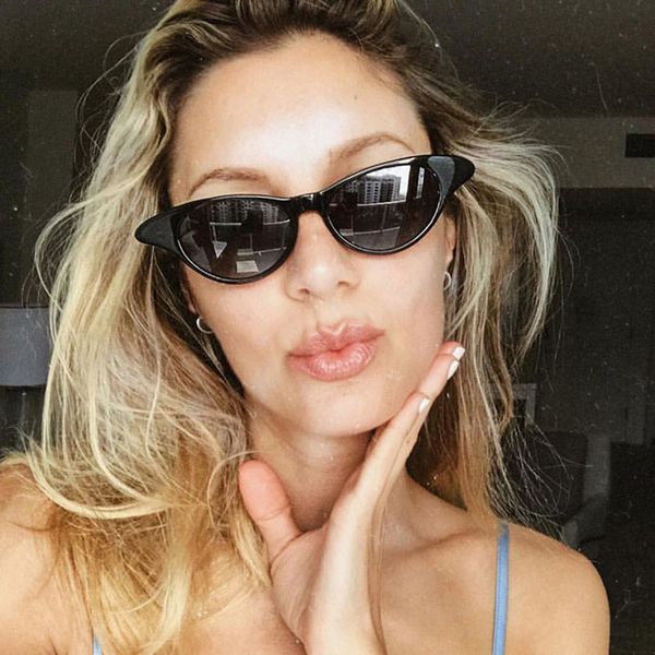 

europe women vintage sunglasses cat eye eyewear clear lens retro sunglass brand designer female uv400 sun glasses, White;black