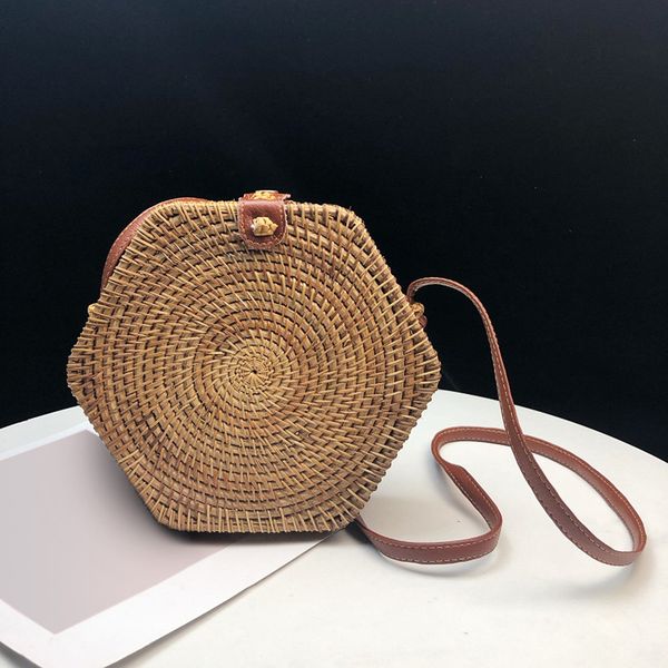 

xiniu square handwoven round retro shell rattan straw beach bag crossbody designer bags borsa a tracolla da donna#30