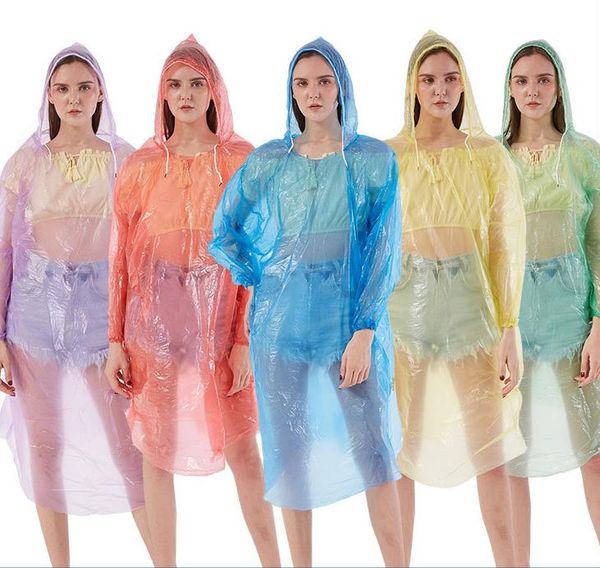 

disposable raincoat waterproof poncho disposable transparent hooded raincoat waterproof poncho raincoat coat cloak with hood and sleeves