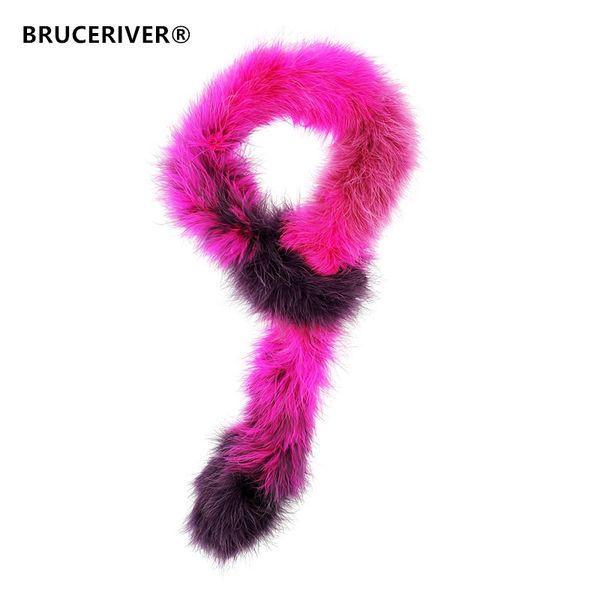 

bruceriver womens ostrich fur scarf with loop on both side