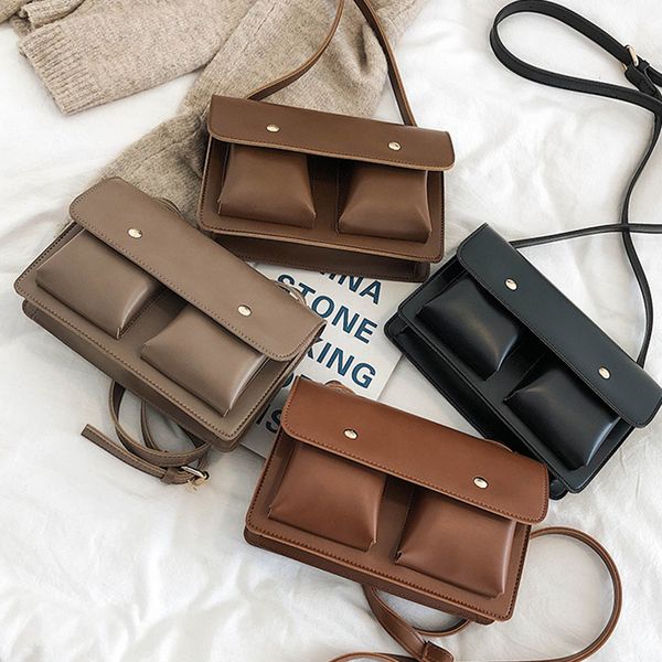 

простые твердые сумки цвет crossbody для женщин мода дизайн бренда pu кожа сумка большой вместимости дамы crossbody сумки