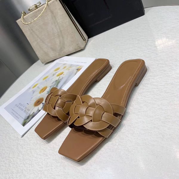 

women textured luxury sandals fashion summer classics shoes flats beach sandals solid color rivet /cfy2002272, Black