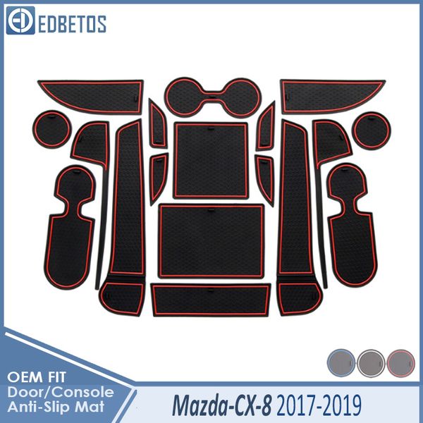 

anti-dirty pad for cx-8 2017 2018 2019 cx8 cx 8 accessories door groove gate slot anti-slip mat car interiors gel