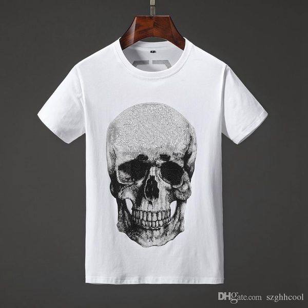 

19SS Mens Designer T Shirts Multiple Skull Fashion Printing Anti-Shrink Quick Dry Mens Luxury Designer Clothing