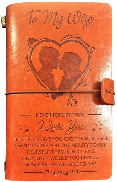 

чтобы моя жена кожи журнал подарки - никогда не забывайте, что я люблю тебя - 120 страницы notebook travel journal sketch diary anniversary, Purple;pink