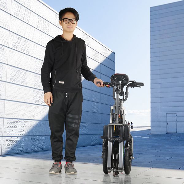 

ecorider e6-7 terrific 250w 48v alloy electric bike 3 wheel electric moped for birthday gift, Silver;blue
