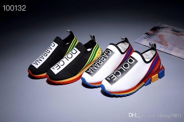 

2019 brand speed sock sneakers stretch mesh high sneaker for men and women fashion lightweight breathable casual sports shoes, Black