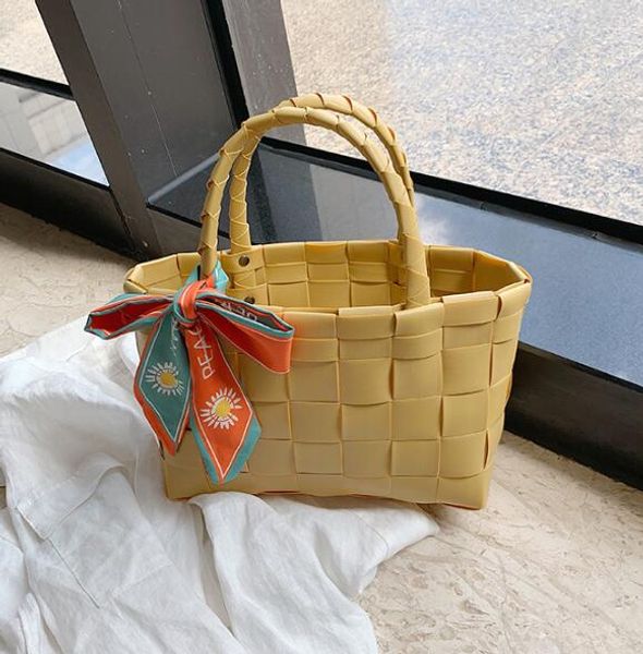 

Designer Luxury Handbags Purses Wholesale Women Shipping Bags Large Capacity Mom Weaving Shoulders Bag with Silk Scarves