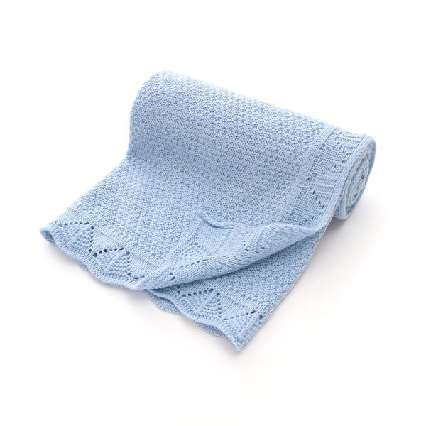 

baby blankets newborn swaddle blanket fashion solid knitted toddler stroller bedding sofa quilt 100*80cm infant kids sleep cover y200109