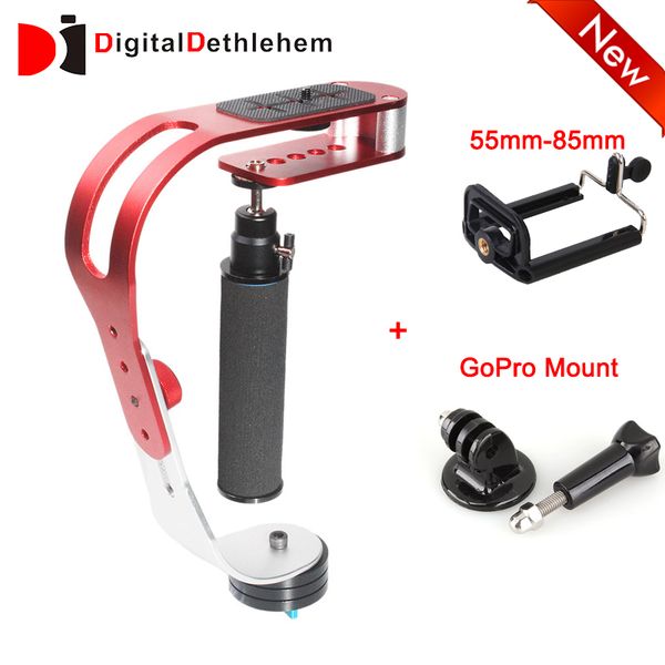 Freeshipping Handvideo Steady Cam Stabilizer Adapterhalter für iPhone Samsung für GoPro Hero HD Digitalkamera Camcorder DV DSLR