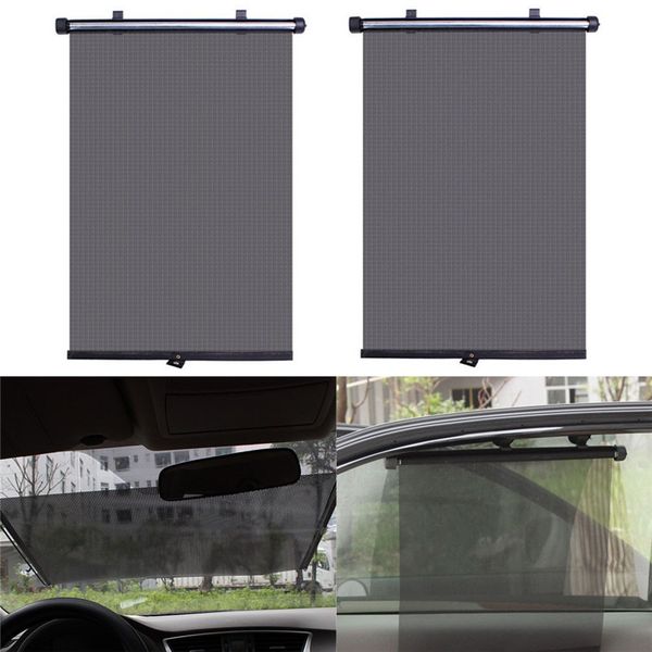 

car-styling konyide windshield sunshades 2pc 40*45cm car auto retractable window sunshield visor sun shade td0113 dropship