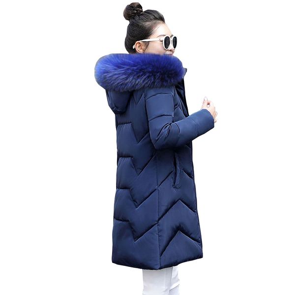 

big fur winter down parka cotton jacket 2019 winter jacket women thick snow wear winter coat lady clothing female jacket parkas y190926, Black;white