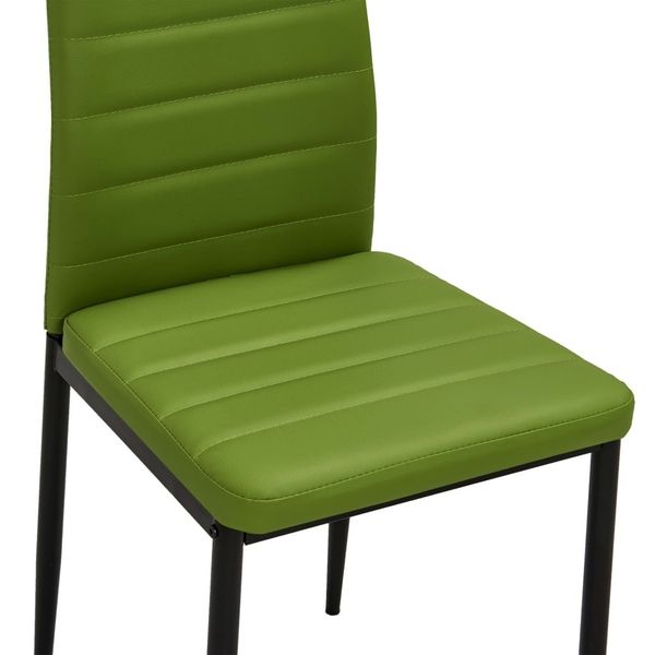 

dining chairs 4 pcs. lime green imitation leather patio benches