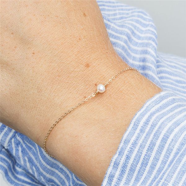 

cc 925 pure silver bracelets for women adjustable charm bracelet freshwater pearls fashion jewelry simple design bijoux ccb056, Golden;silver