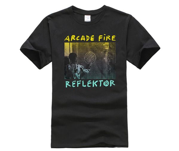 

new summer men's casual print t-shirt fashion official hombre arcade fire reflector camiseta the suburbs, White;black