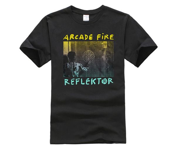 

new summer men's casual print t-shirt fashion official hombre arcade fire reflector camiseta funeral the suburbs, White;black