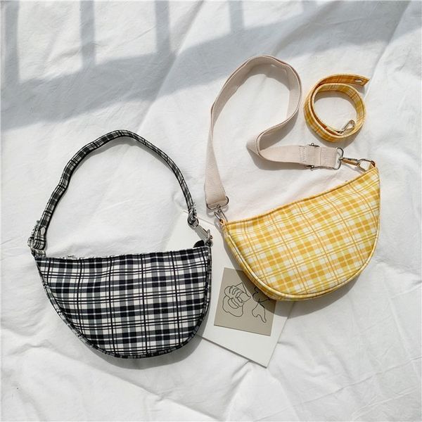 

2020 новое плечо сумка мода косой крест сумка плед холст простой