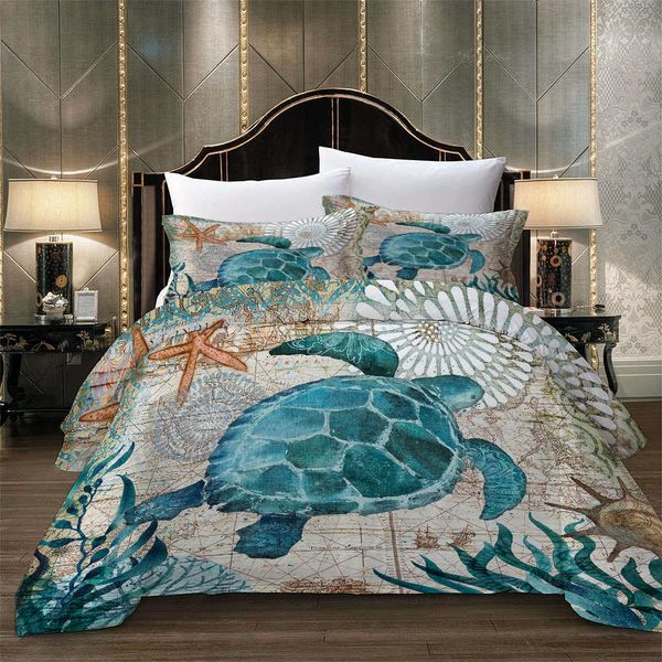 

thumbedding animal bedding set king size tortoise duvet cover 3d twin full  single double sea decorative bed cover with pillowcase