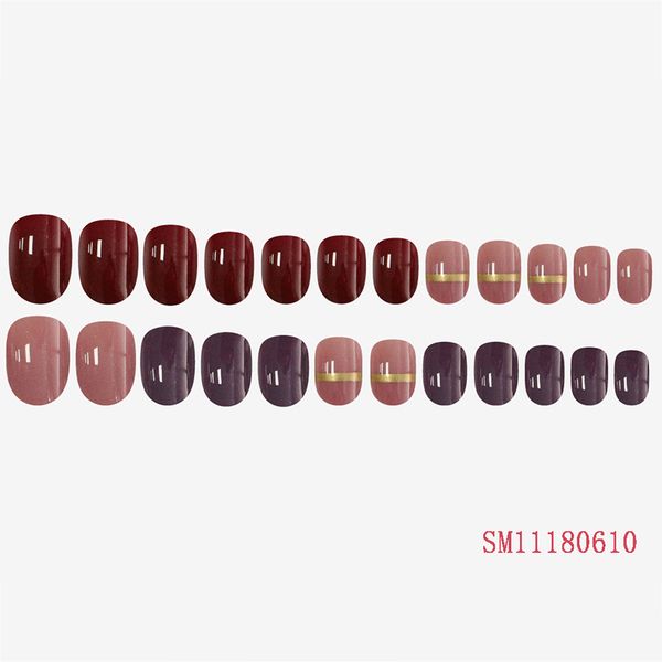 

24pcs/set fake nails tips square finish wedding brides nail art tips decor wh998, Black