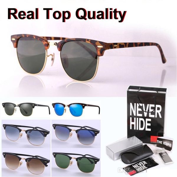 

brand designer cat eye sunglasses men women semi-rimless frame glass lens with original box, packages, accessories, everything, White;black