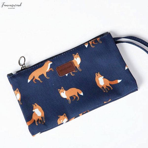 

m405 cute cartoon women bag fashion handbag fox cartoon bird printing clutch bag student girl women gift wholesale