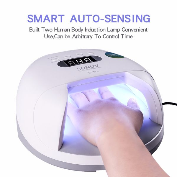 

sun7 nail cabin uv led light therapy lamp 48w nail dryer for curing gel polish art tools manicure with fast express