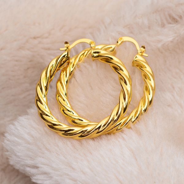 

dubai africa gold color earrings for women ethiopia jewelry wholesale twist in stud thread earrings flowers, Silver