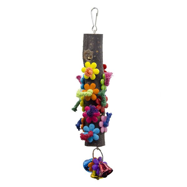 

parrot toys bird toys bring skin raw wood flower scrath grinding mouth column cylinder round bar gnaw to climb cross border