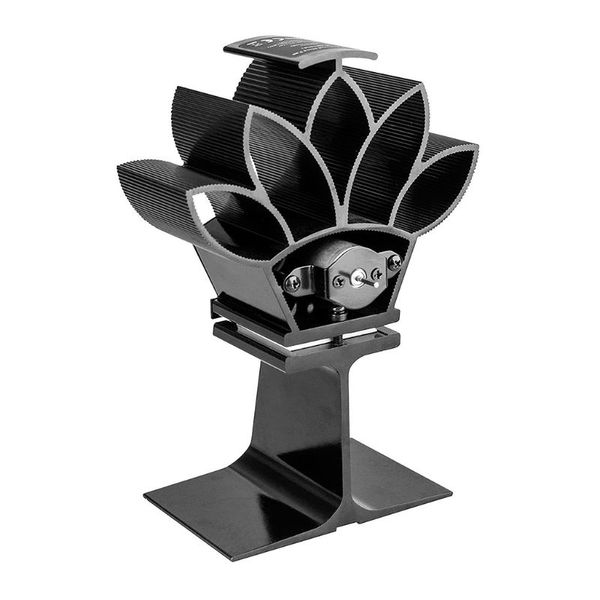 

5 blades heat self powered stove fireplace eco friendly fan silent fuel saving