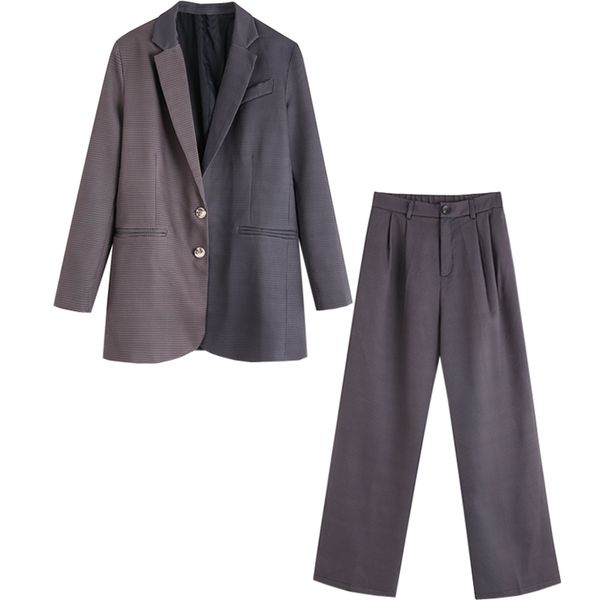 

coat suit female 2020 spring and autumn new suit trousers two-piece temperament fashion loose solid color wild women's clothes, White