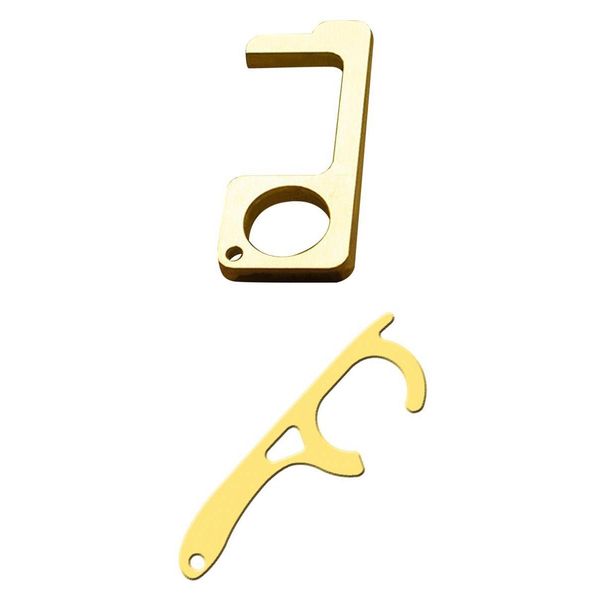 

2pcs портативного brass отпирания двери кнопка подъемник нажмите выдвижную ручку grab tool