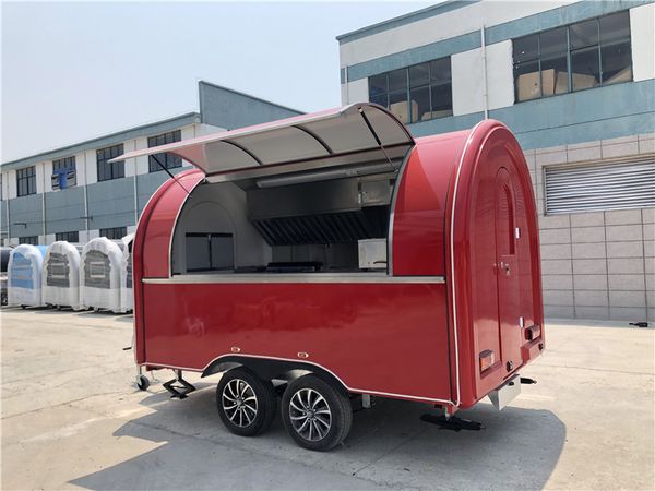 

mobile concession food trailer food truck 340x200x240cm red