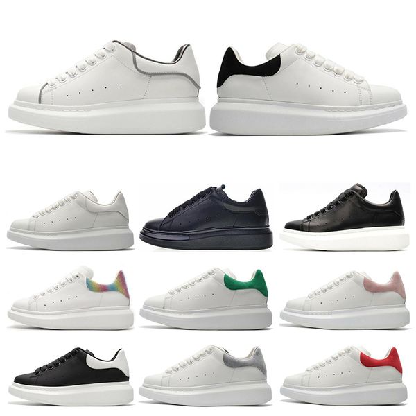 

2019 New designer mens women casual shoes black white green red gold pink Suede Leather Skateboarding sneaker shoes size 36-44