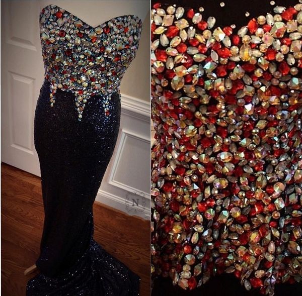 

Sexy Elegant Mermaid Evening Formal Dresses 2019 Beaded Plus Size Evening Gowns Evening Wear vestidos robe de soiree Abendkleider