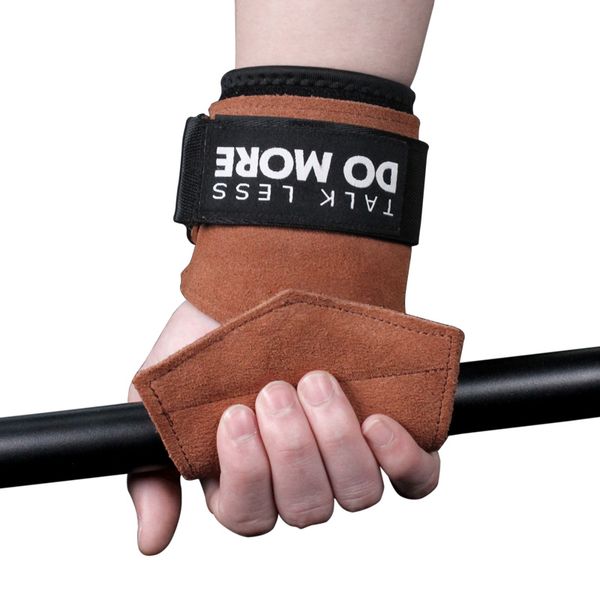 

gobygo 1pair cowhide hand grips gymnastics glove grips anti-skid gym fitness gloves weight lifting grip gym crossfit trainining