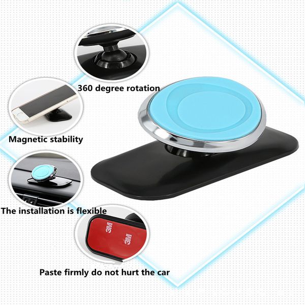 

360-degree rotating car car paste magnetic phone bracket styling for elantra ix35 solaris accent i30 i20 accessories