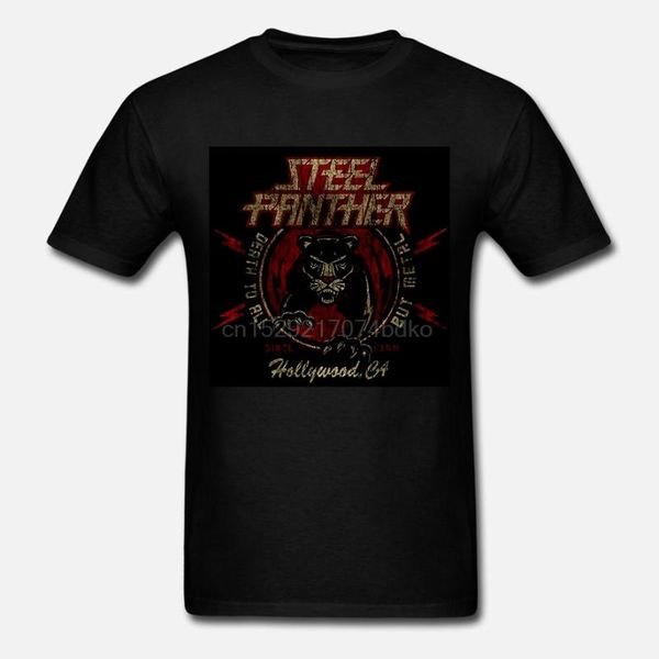 

shirt deals crew neck fashion short mens steel panther death to all but metal t shirts, White;black