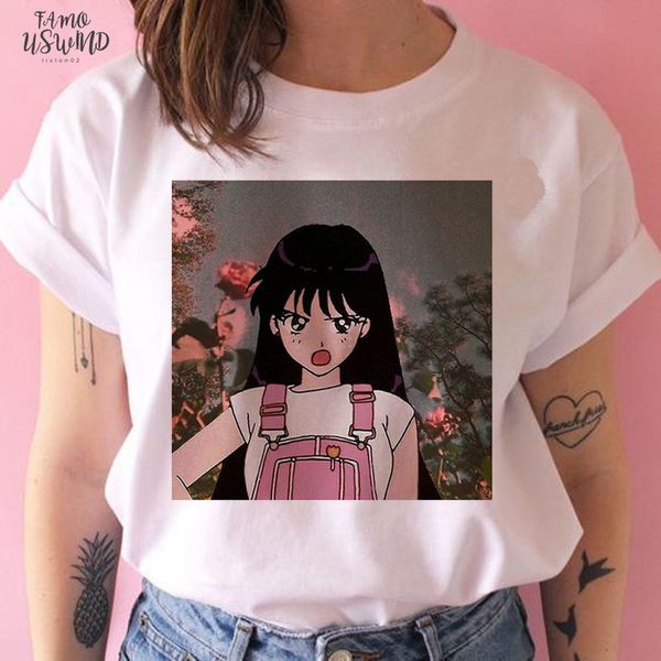 

sailor moon t shirts women graphic ulzzang harajuku casual tshirt female ulzzang japanese kawaii t shirt tee funny, White