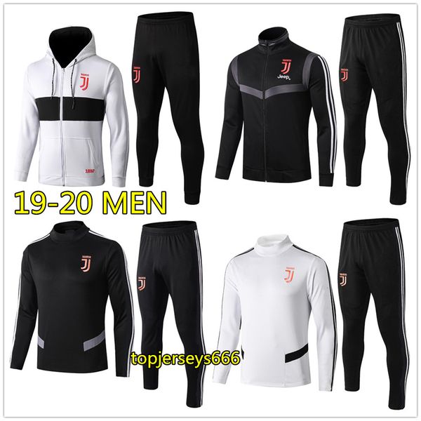 

19 20 men soccer tracksuit jacket hoodie 2019 2020 football tracksuit jackets training suit jogging chandal survetement foot, Black