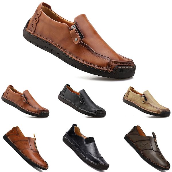 

fashion men s casual leather shoes espadrilles triple black brown khaki breathable outdoor jogging walking shoes main19