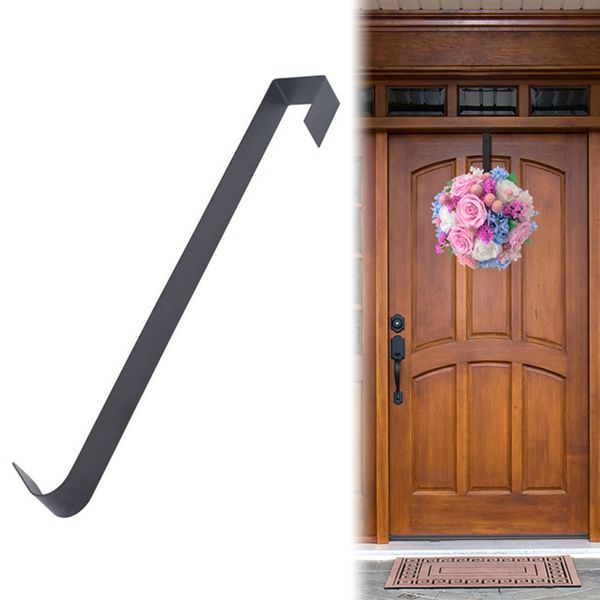 

door iron hook hangers removable storage rack organizer wreath hanger over the door christmas wreath